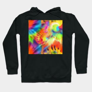 Tie-dye hippy rainbow psychedelic flower child free spirit bright and pretty pattern Hoodie